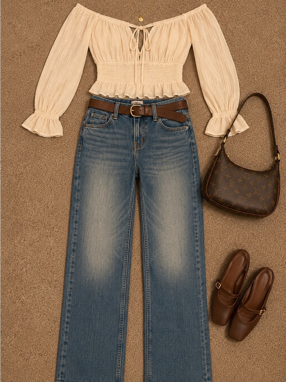 Zara Blue Wide Leg Jeans Size 8